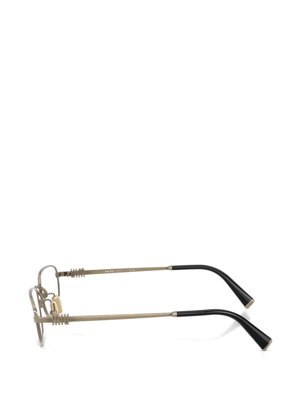 Miu Eyewear Bril met ovaal montuur Goud