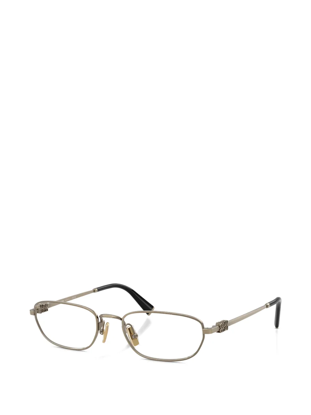 Miu Eyewear Bril met ovaal montuur Goud