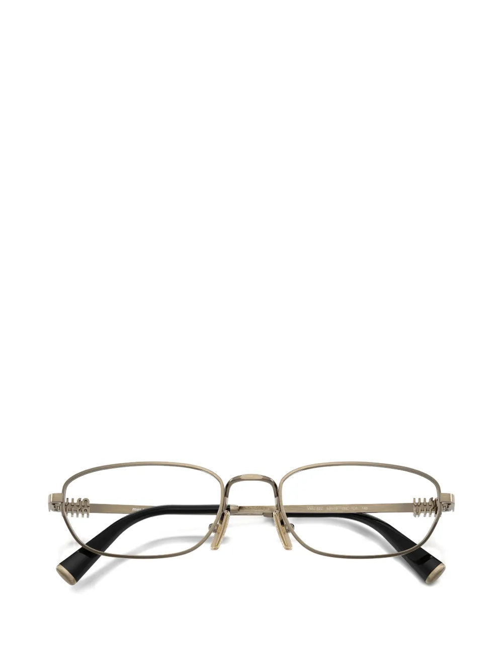 Miu Eyewear Bril met ovaal montuur Goud