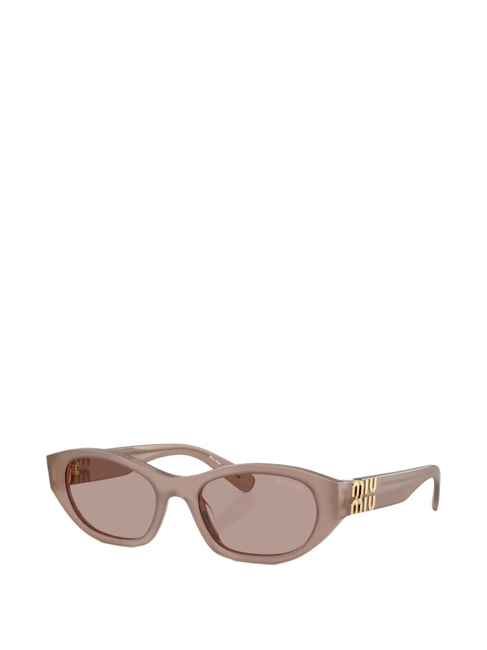 Miu Eyewear Zonnebril met geometrisch montuur Beige