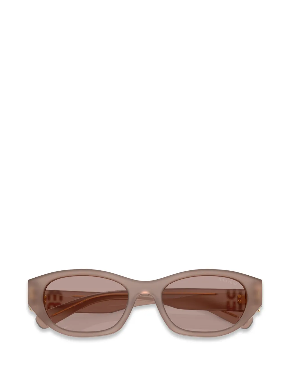 Miu Eyewear Zonnebril met geometrisch montuur Beige