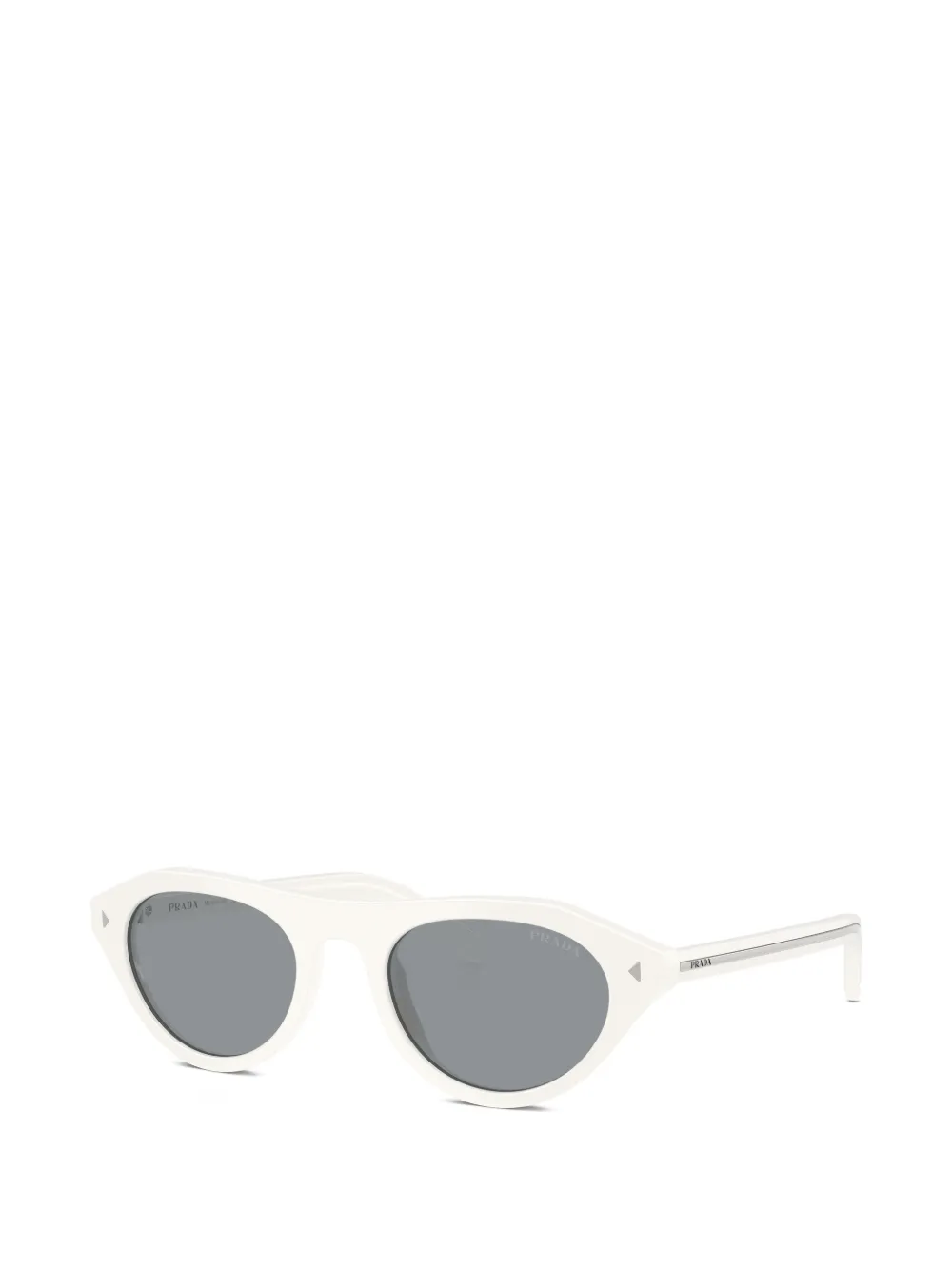  Prada Eyewear Iconic Metal-plate Sunglasses - White 