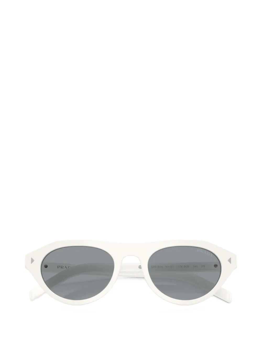 Prada Eyewear Iconic zonnebril met metalen montuur Wit