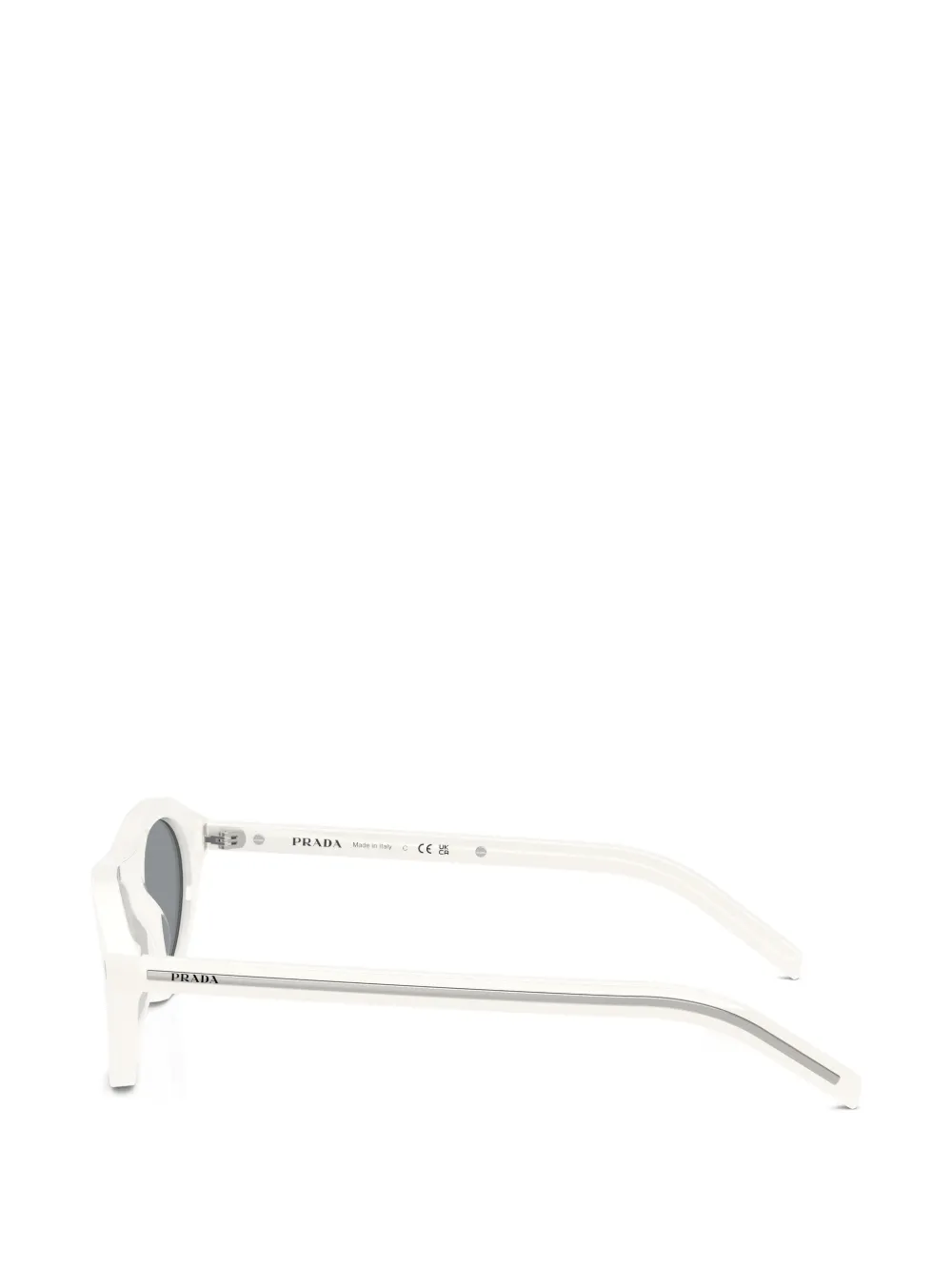  Prada Eyewear Iconic Metal-plate Sunglasses - White 