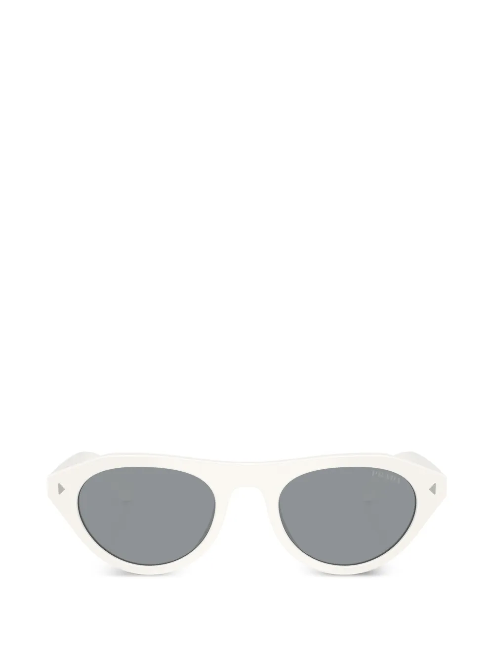 Prada Eyewear Iconic metal-plate sunglasses - Bianco