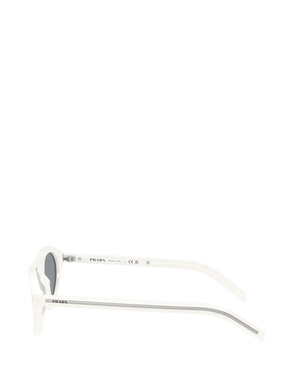 Prada Eyewear Iconic zonnebril met metalen montuur Wit