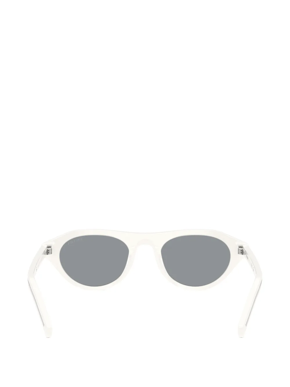 Prada Eyewear Iconic zonnebril met metalen montuur Wit