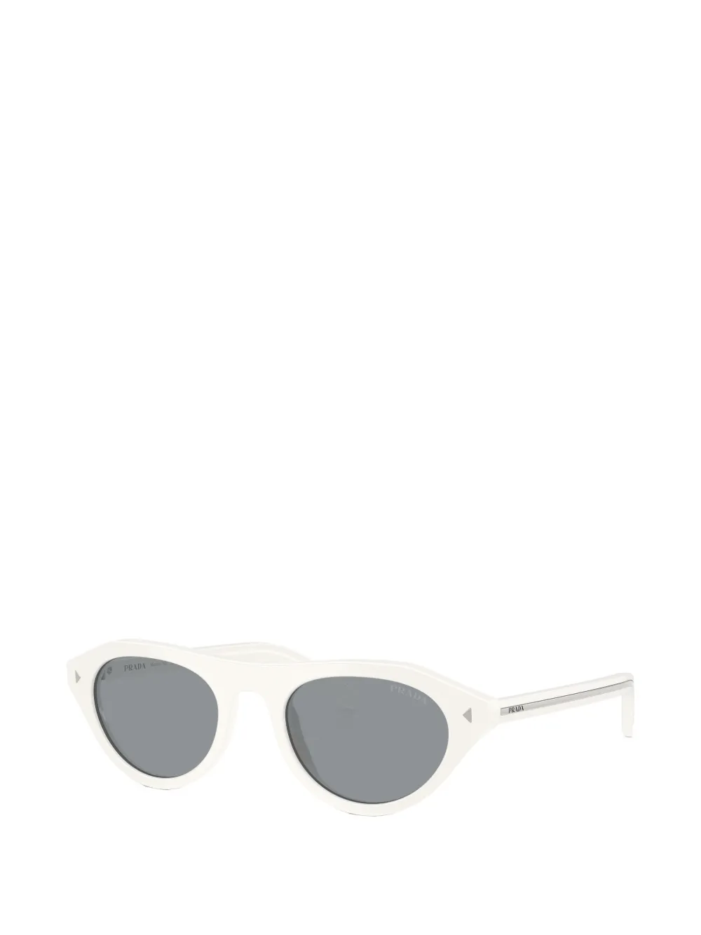 Prada Eyewear Iconic zonnebril met metalen montuur Wit