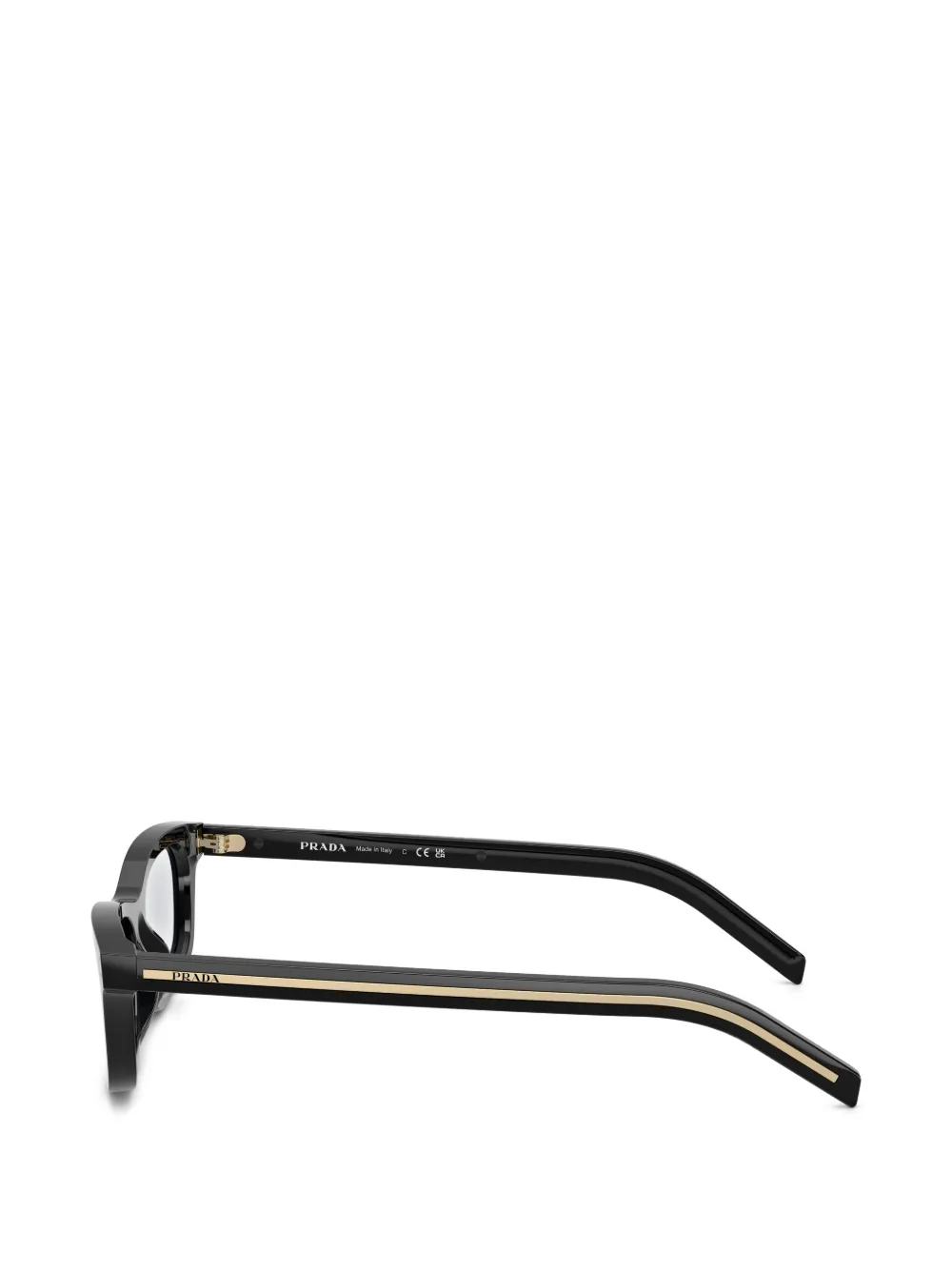 Prada Eyewear Zonnebril met rechthoekig montuur Zwart