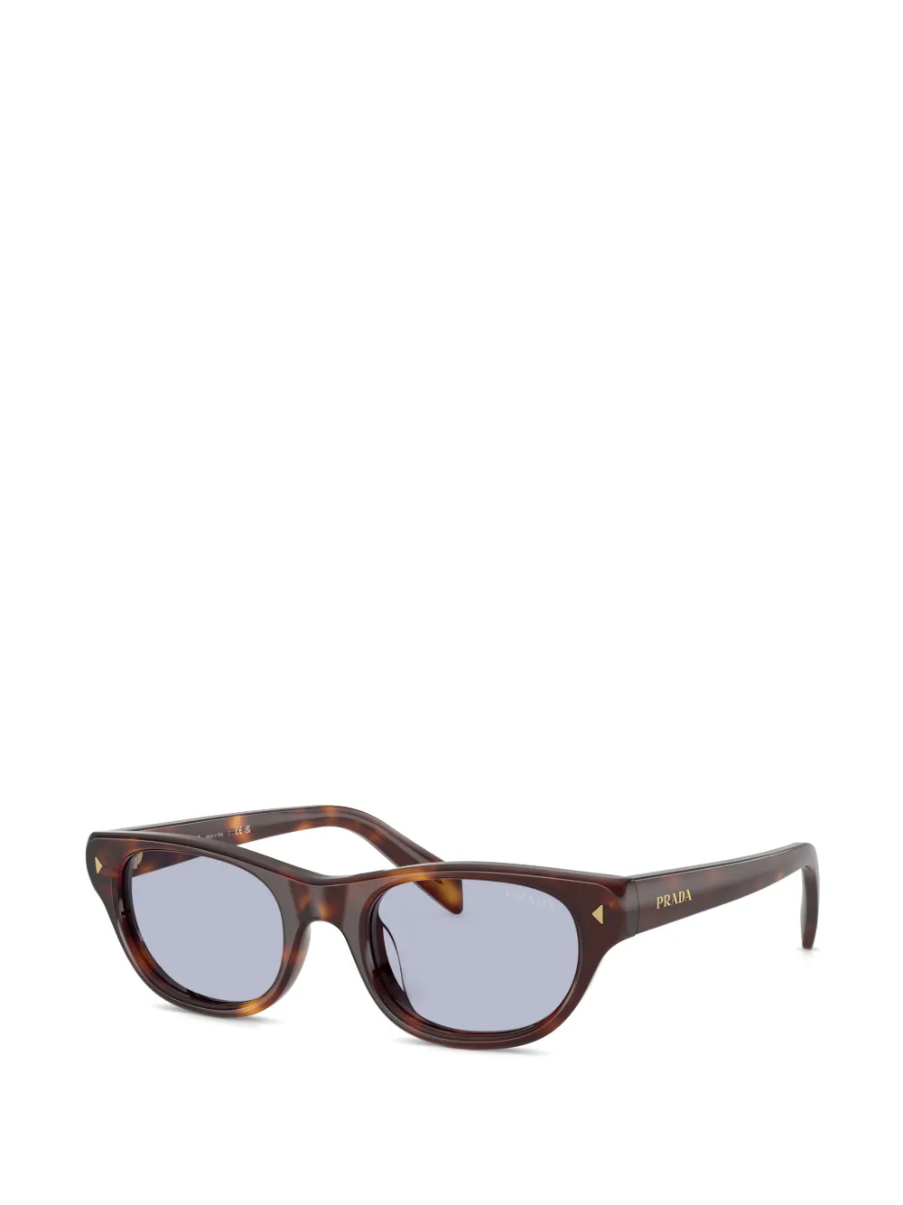 Prada Eyewear Zonnebril met schildpadschild-design Bruin
