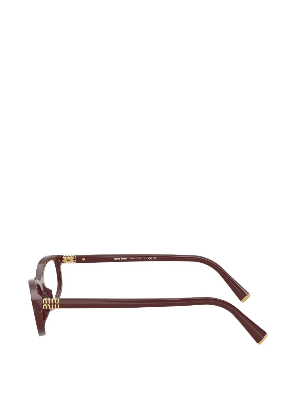 Miu Eyewear Bril met rond montuur Bruin