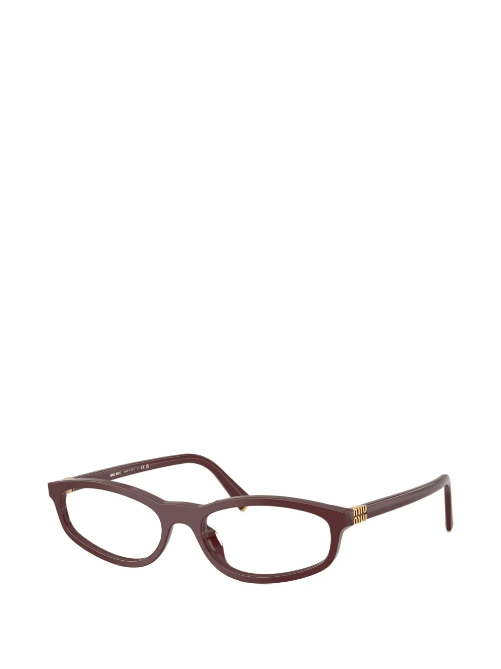 Miu Eyewear Bril met rond montuur Bruin