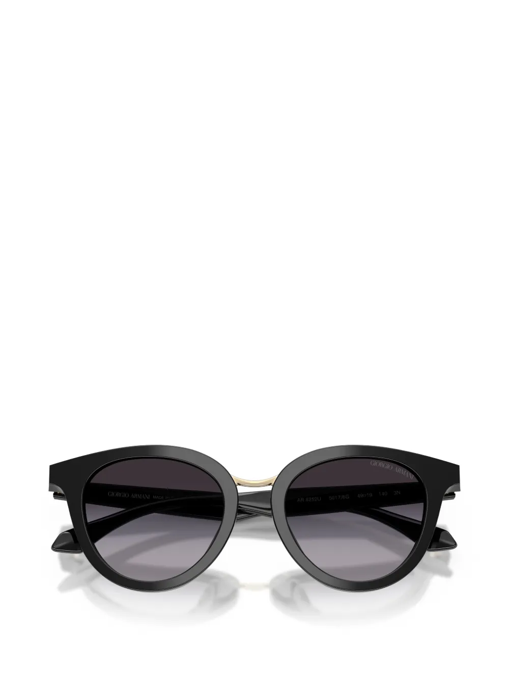 Giorgio Armani Zonnebril met rond montuur Zwart