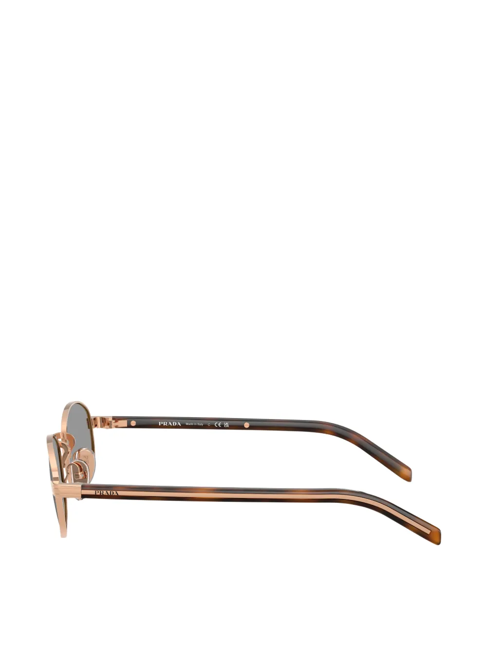 Prada Eyewear Zonnebril met ovalen montuur Goud