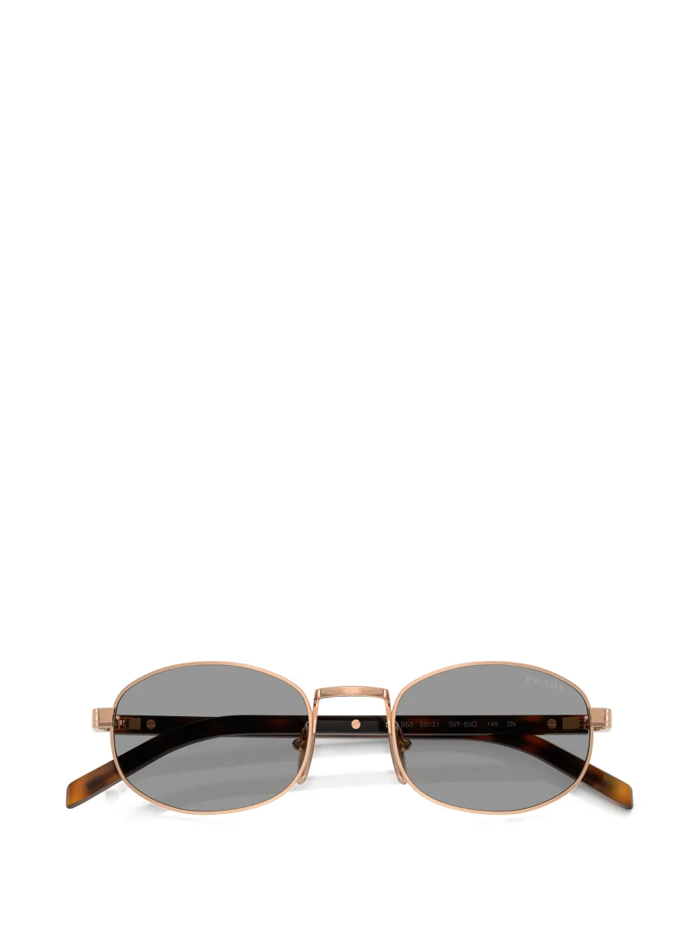 Prada Eyewear Zonnebril met ovalen montuur Goud