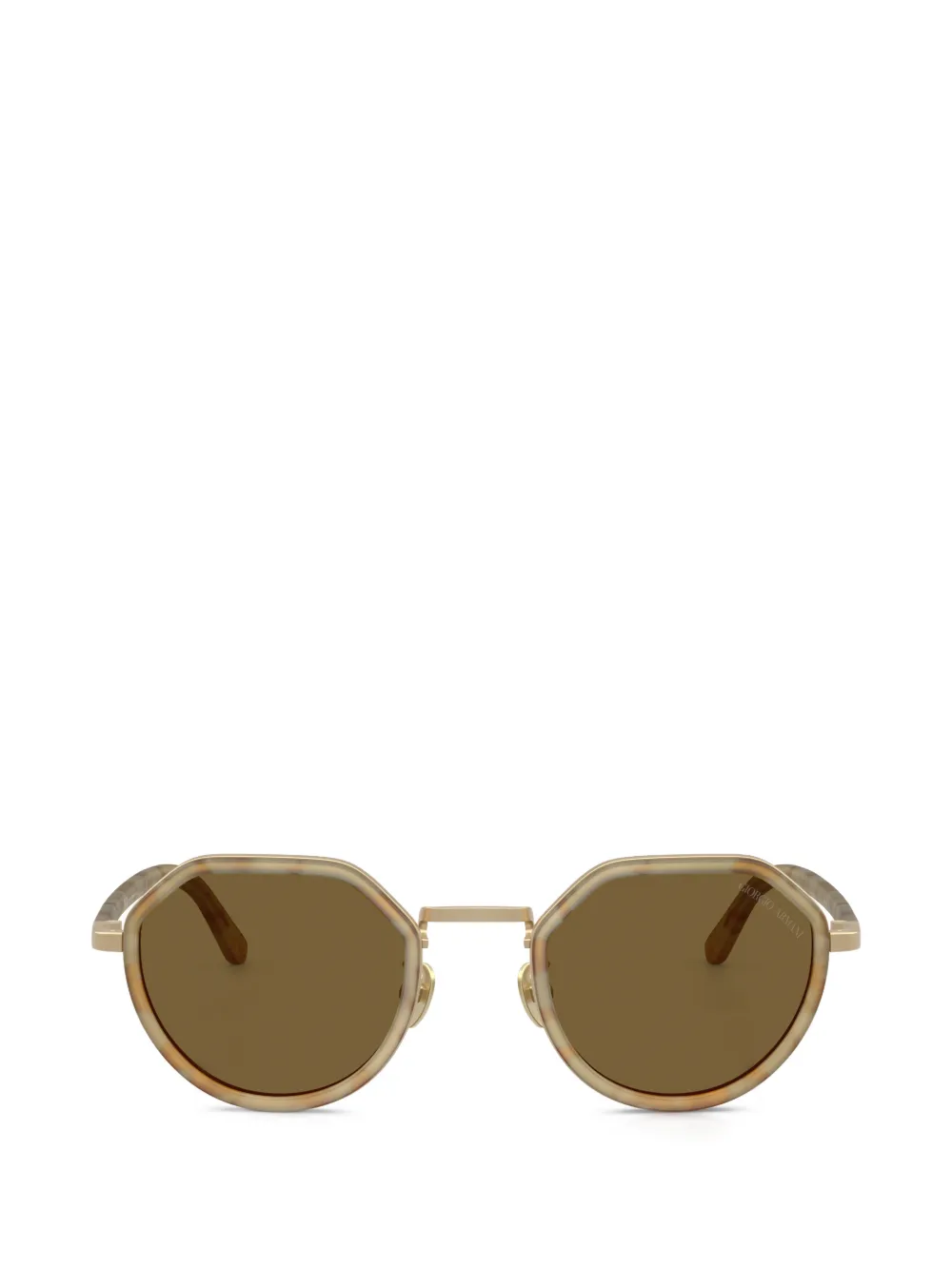 Giorgio Armani round-frame sunglasses - Braun