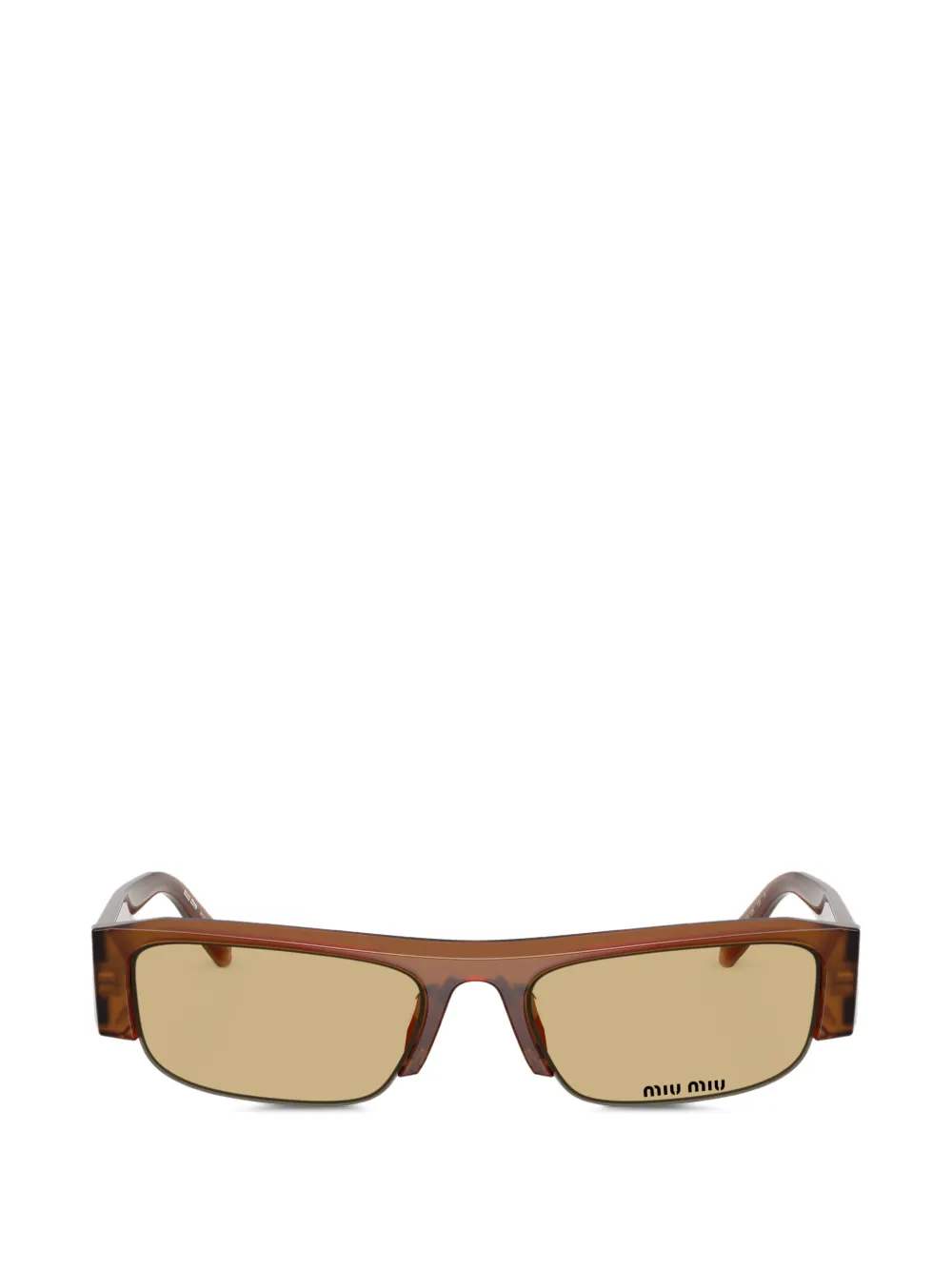 Miu Miu Eyewear Vedette rectangle-frame sunglasses - Marrone