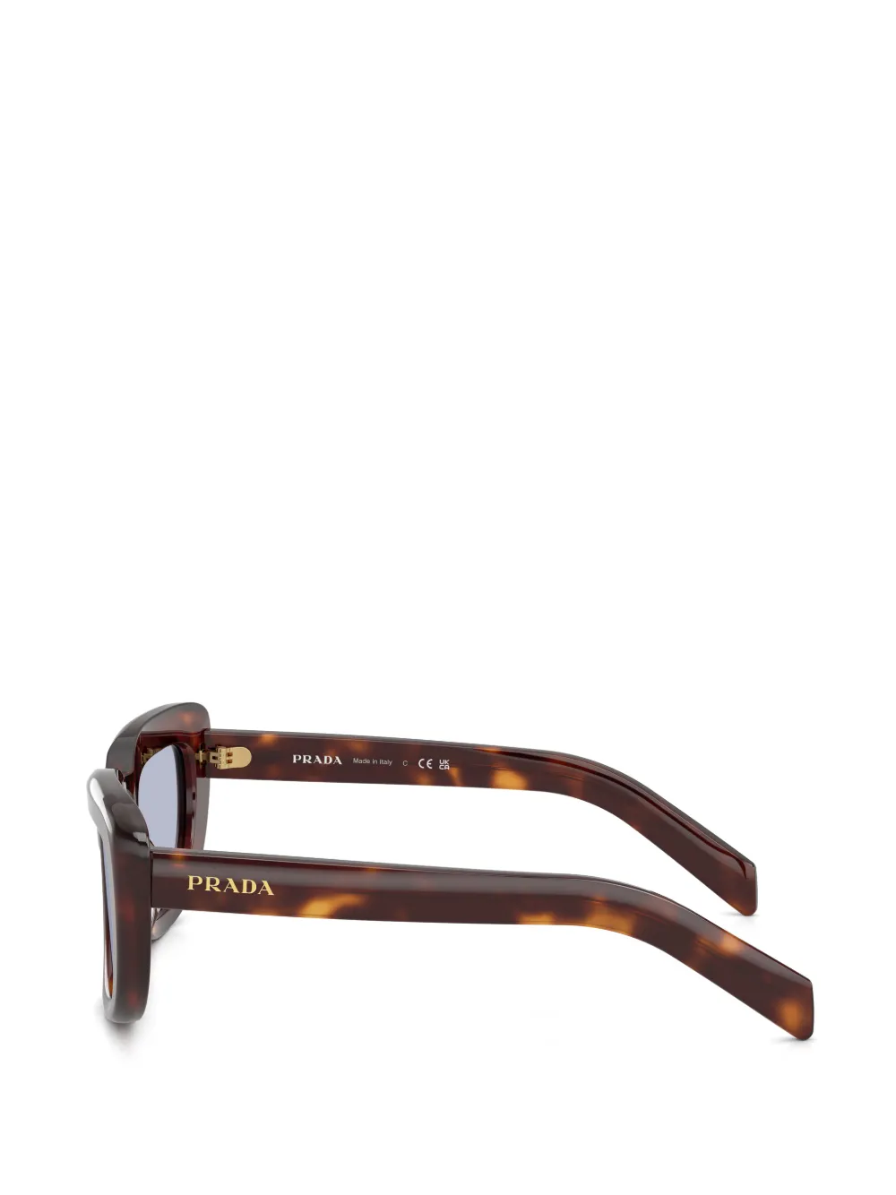 Prada Eyewear Zonnebril met rechthoekig montuur Bruin