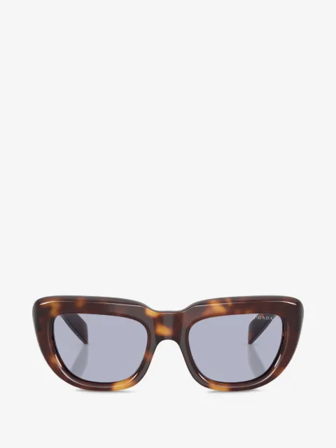 Prada Eyewear lunettes de soleil rectangulaires à effet écailles de tortue