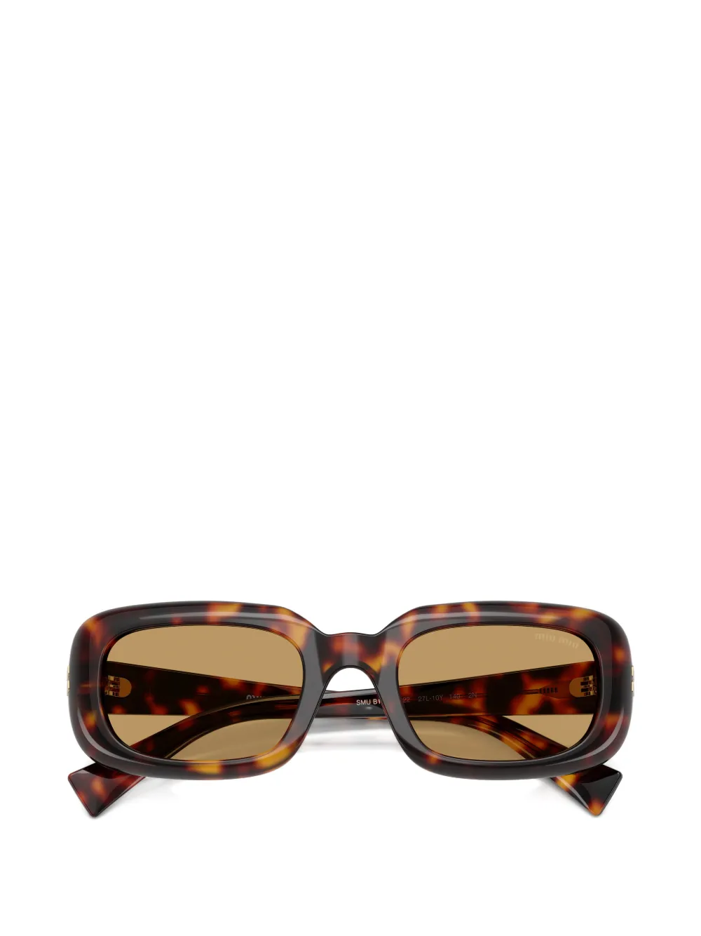 Miu Eyewear Rêverie zonnebril met rechthoekig montuur Bruin
