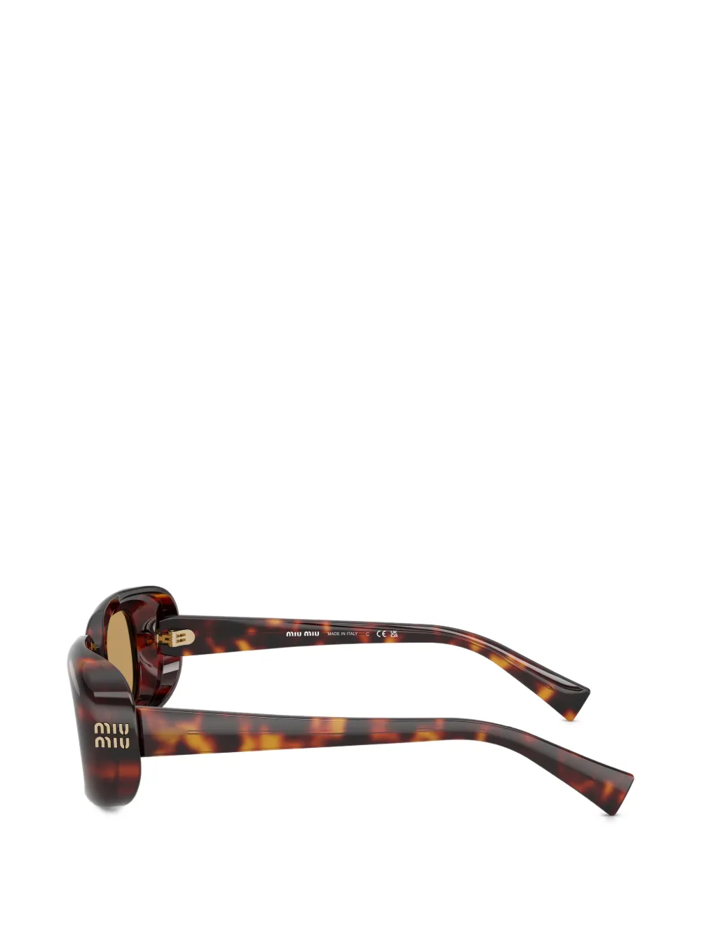 Miu Eyewear Rêverie zonnebril met rechthoekig montuur Bruin