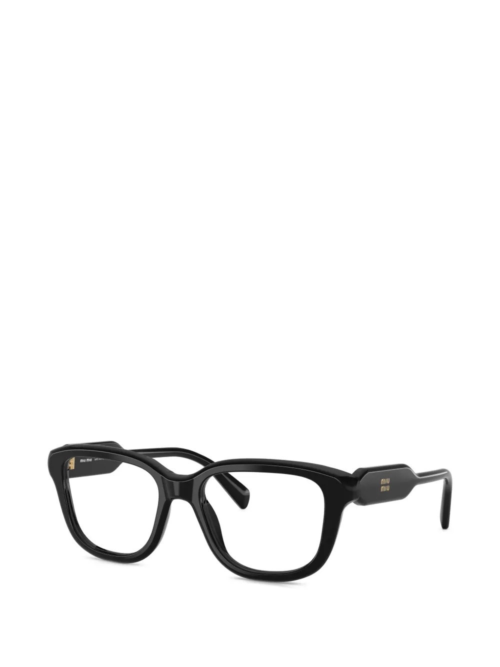 Miu Eyewear Zonnebril met rechthoekig montuur Zwart