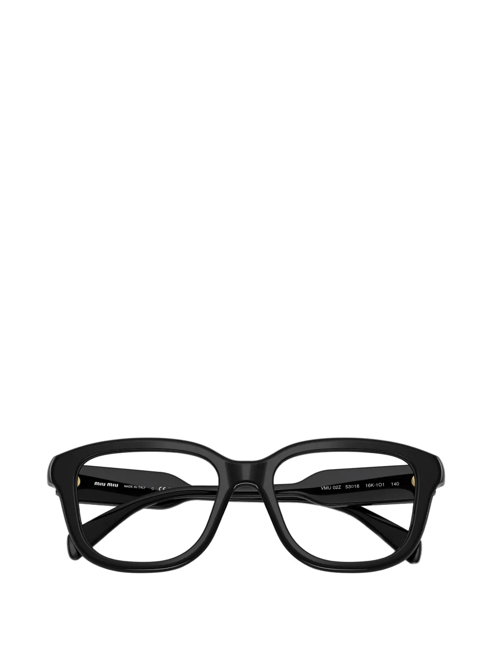 Miu Eyewear Zonnebril met rechthoekig montuur Zwart