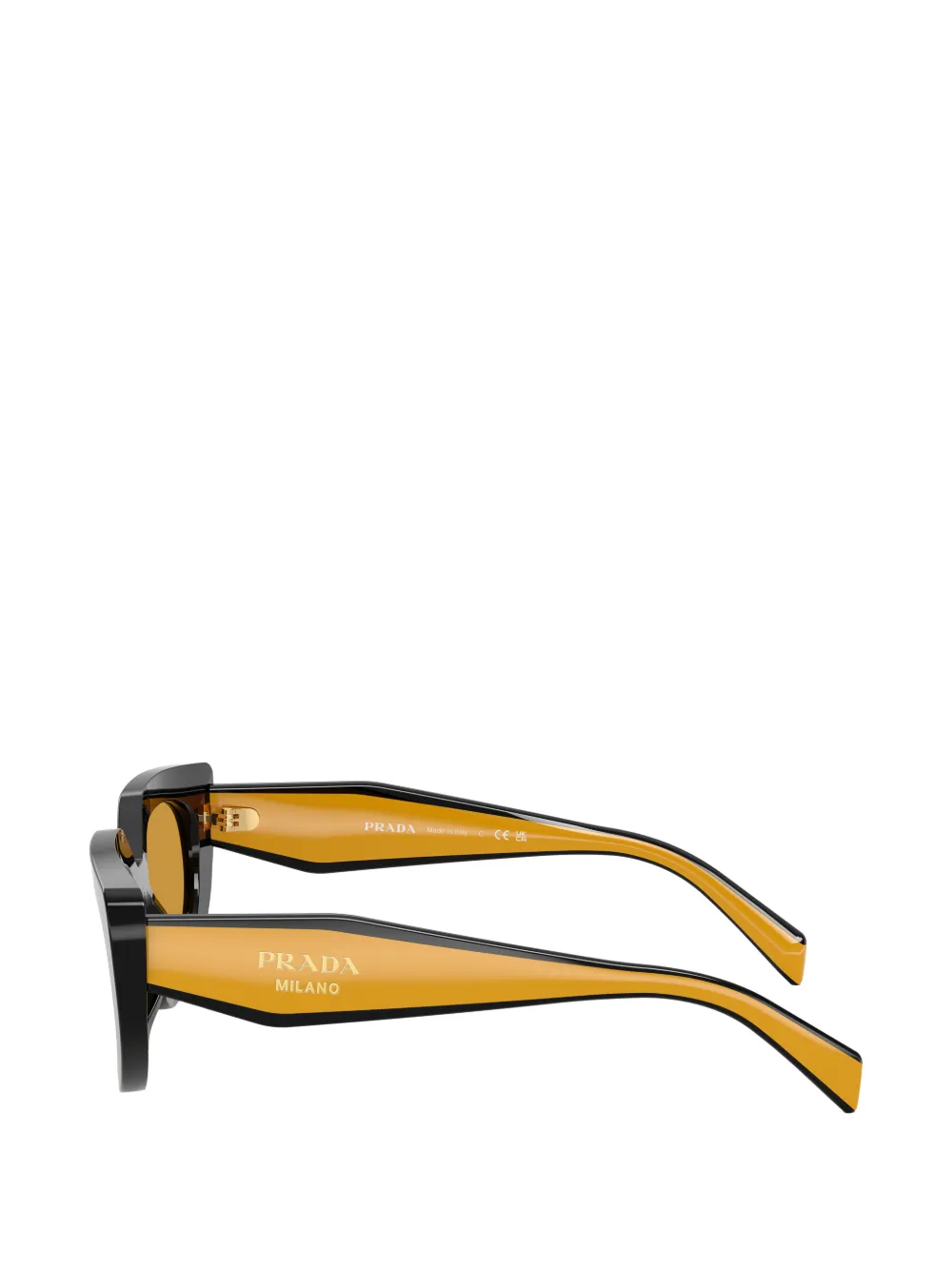 Prada Eyewear Zonnebril met geometrisch montuur Zwart