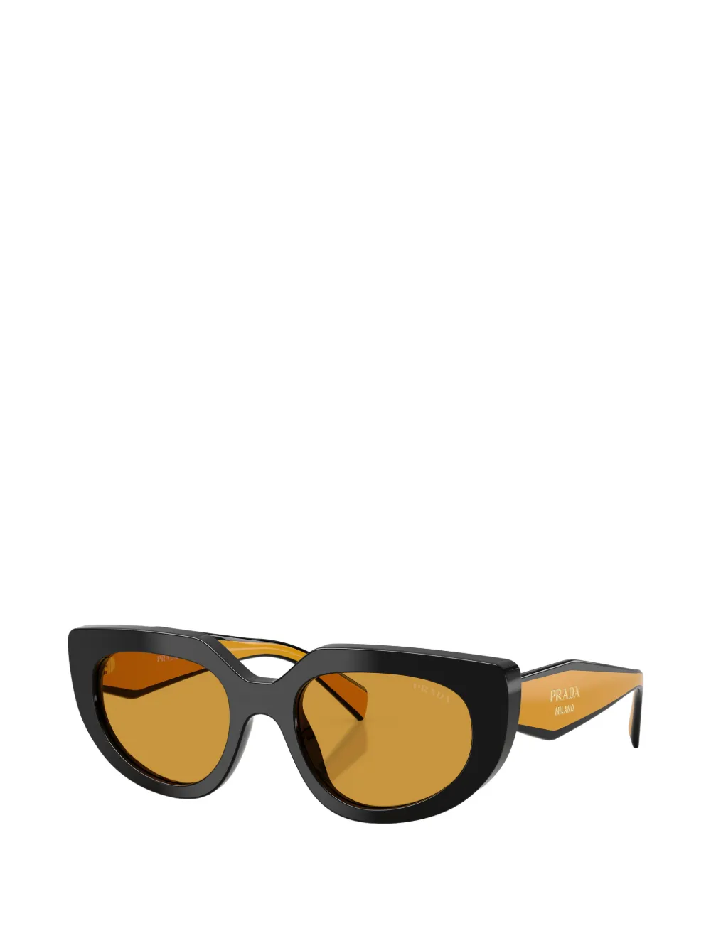 Prada Eyewear Zonnebril met geometrisch montuur Zwart