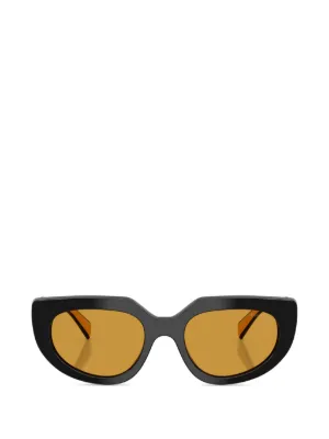 Prada Eyewear ラウンドフレーム サングラス | ブラウン | FARFETCH JP