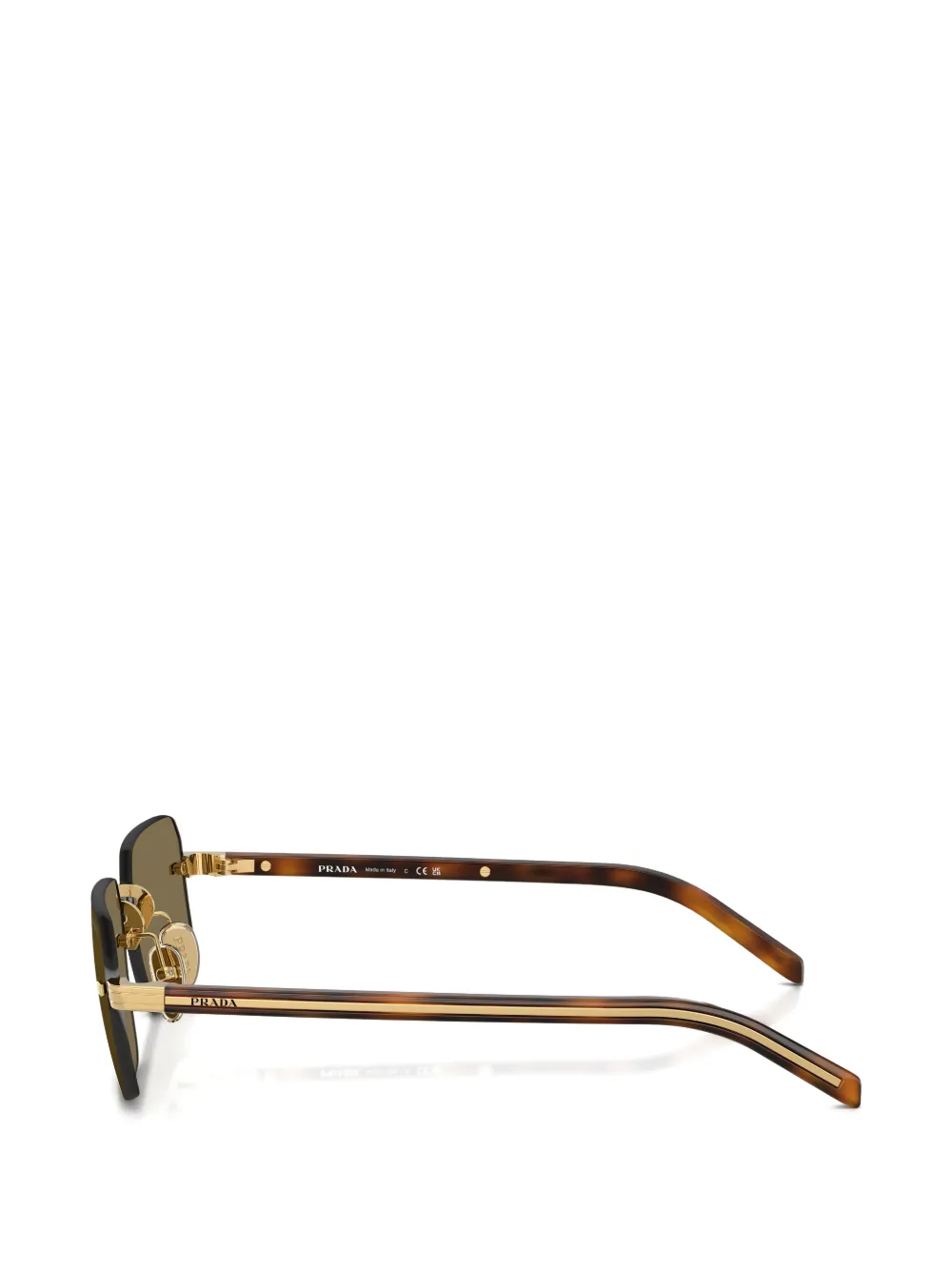  Prada Eyewear Rimless Sunglasses - Gold 
