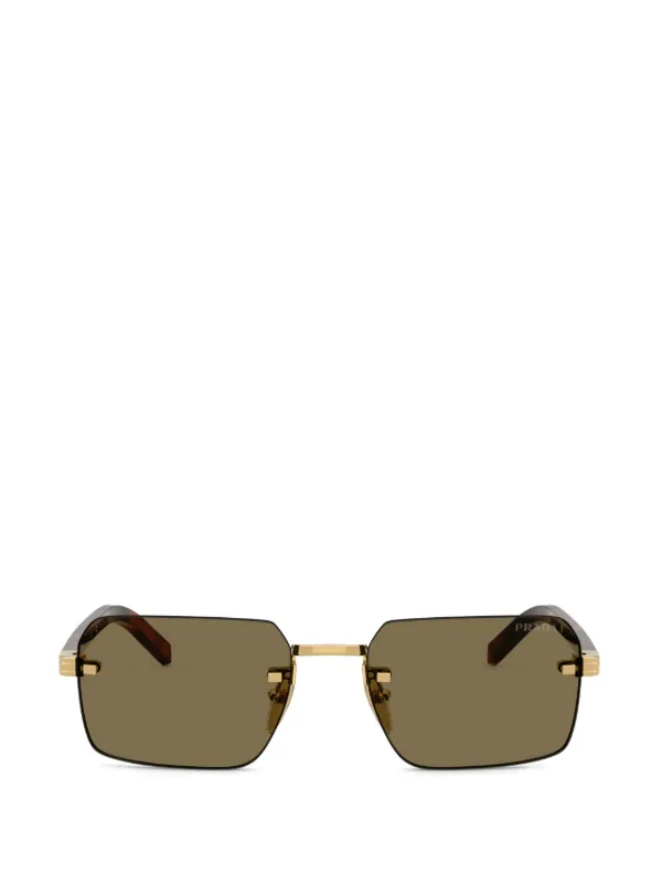 Prada Eyewear リムレス サングラス | ゴールドトーン | FARFETCH JP
