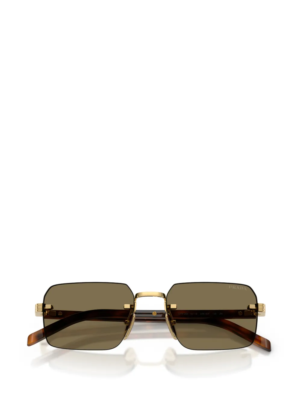 Prada Eyewear Zonnebril met rechthoekig montuur Goud