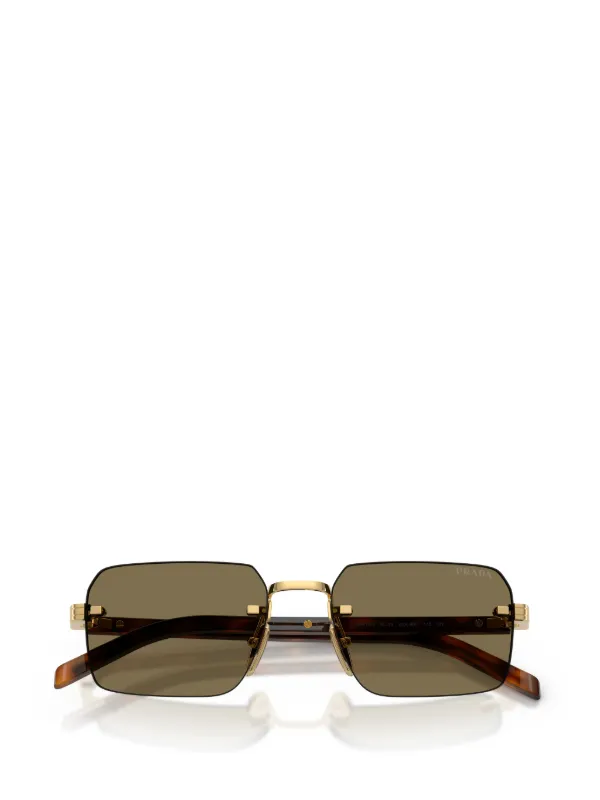 Prada Eyewear リムレス サングラス | ゴールドトーン | FARFETCH JP