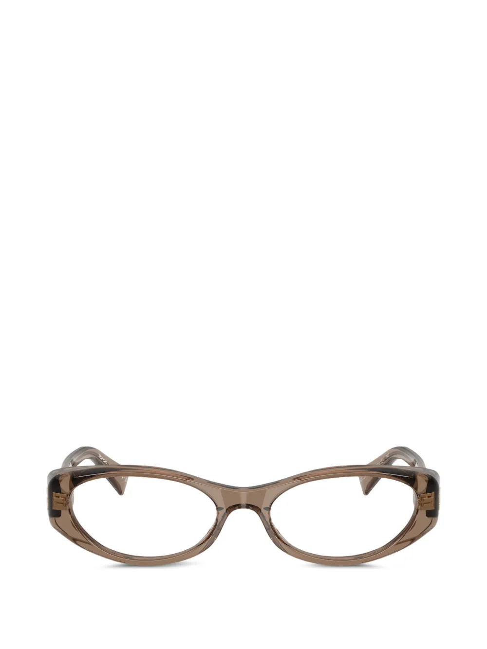 Miu Miu Eyewear oval-frame glasses - Marrone