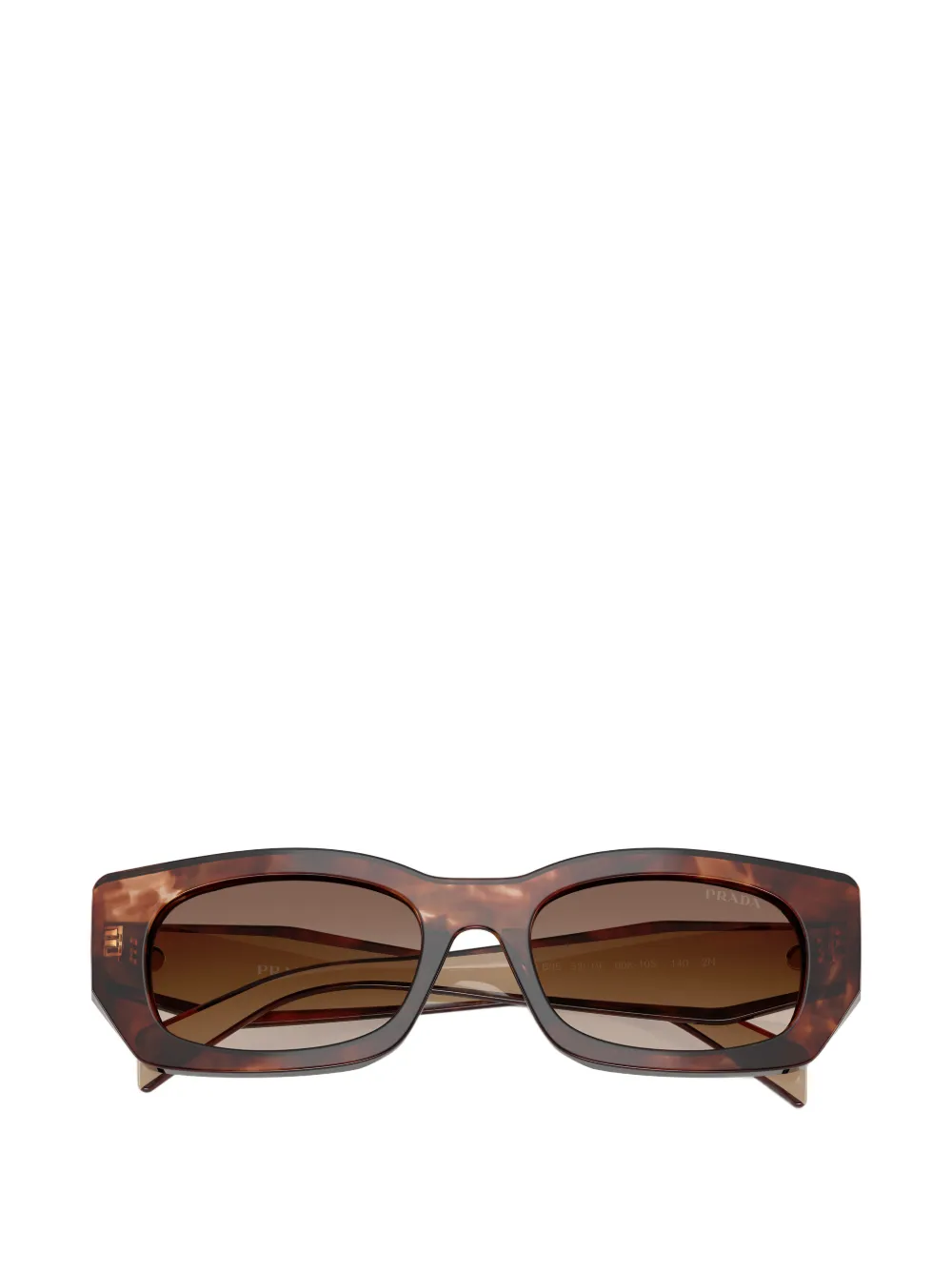Prada Eyewear Zonnebril met geometrisch montuur Bruin