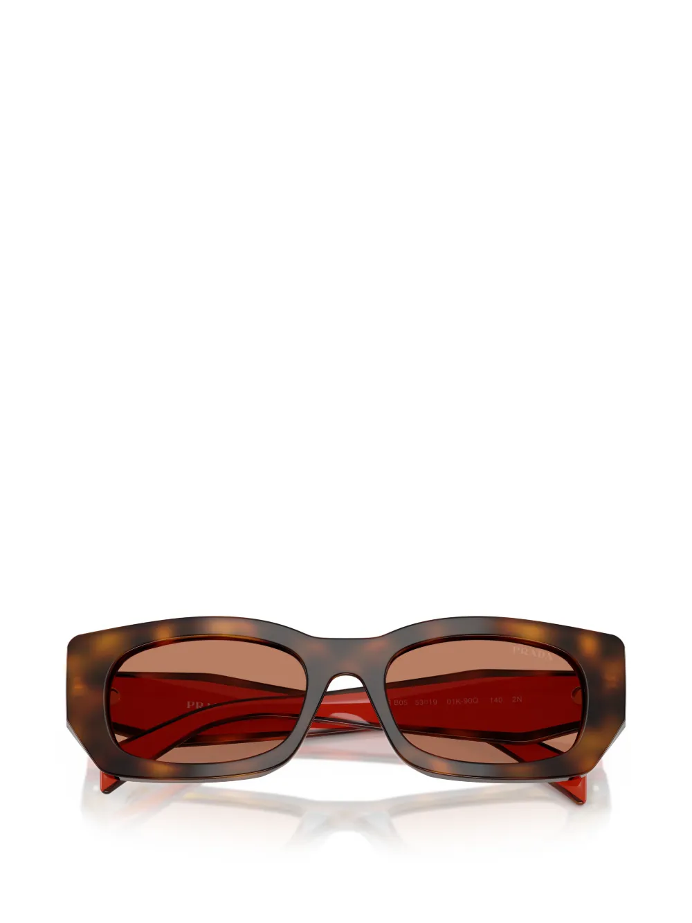 Prada Eyewear Zonnebril met geometrisch montuur Bruin