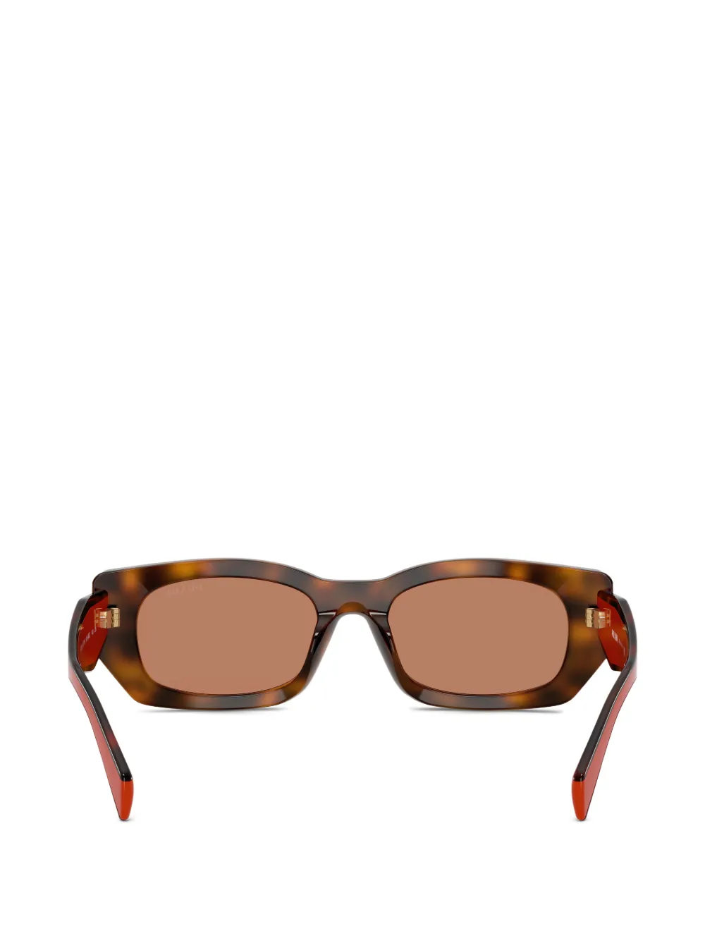 Prada Eyewear Zonnebril met geometrisch montuur Bruin
