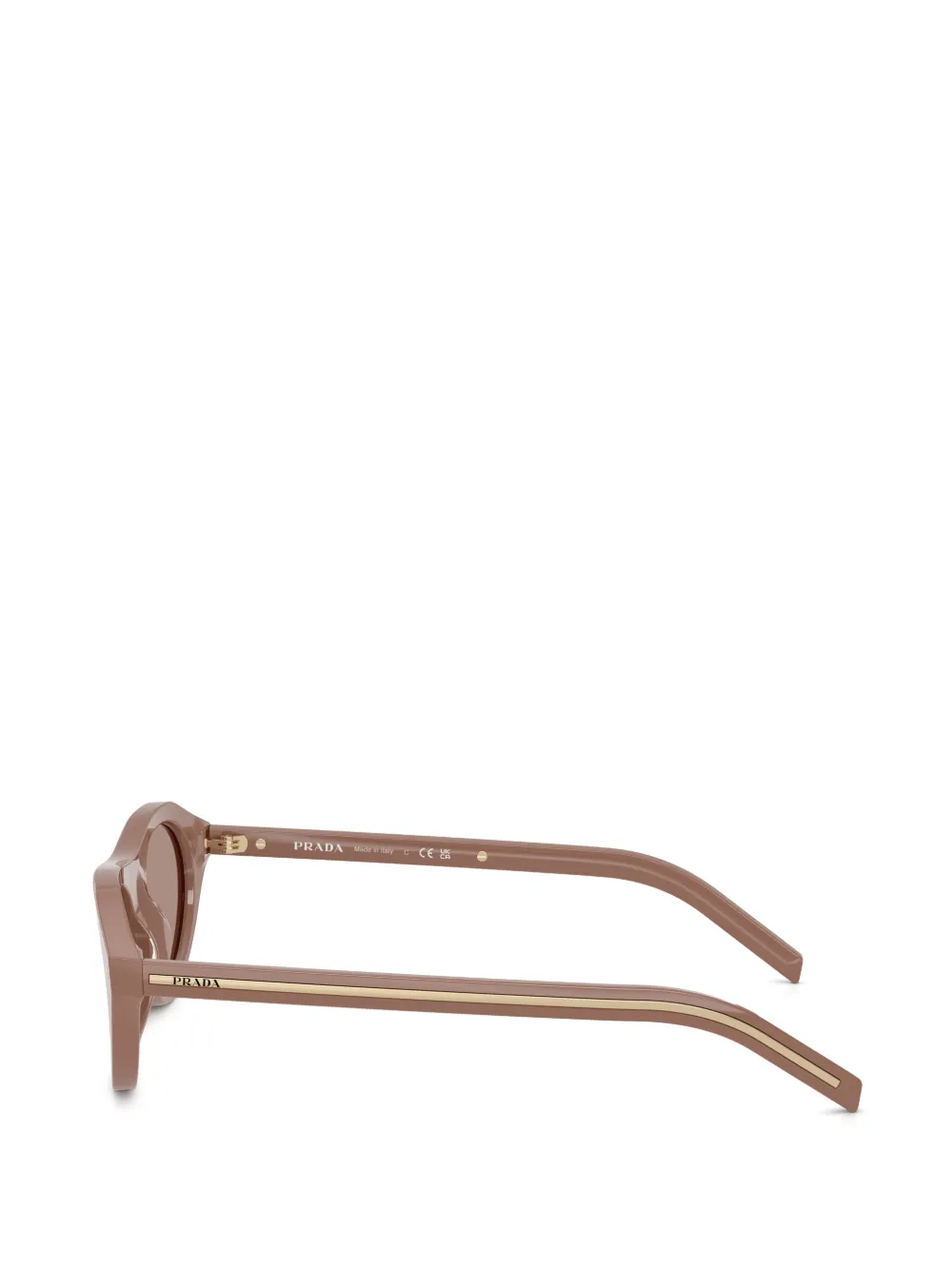 Prada Eyewear Zonnebril met rond montuur Beige