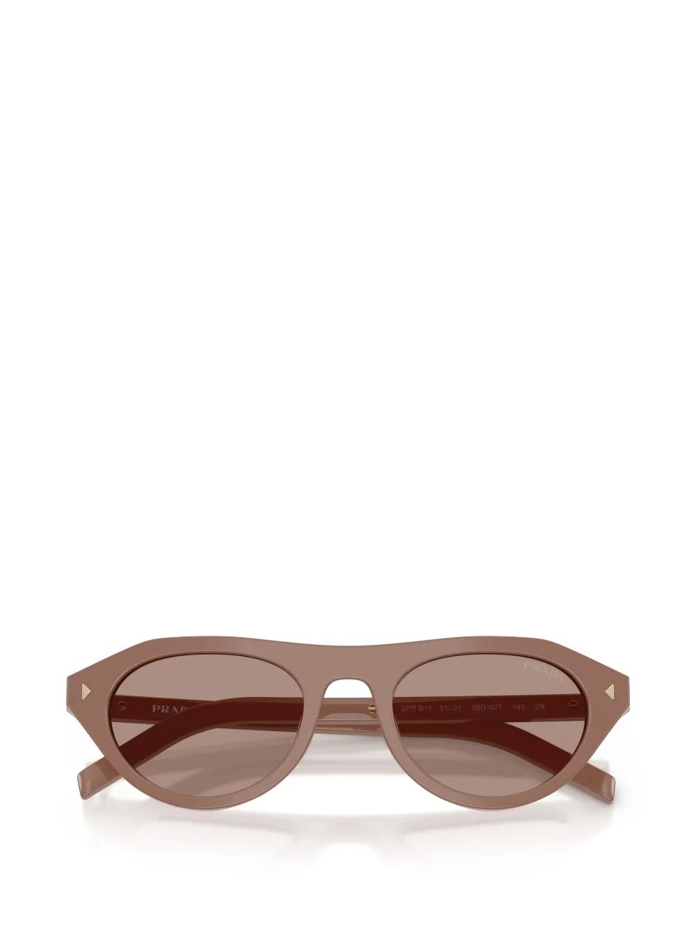 Prada Eyewear Zonnebril met rond montuur Beige