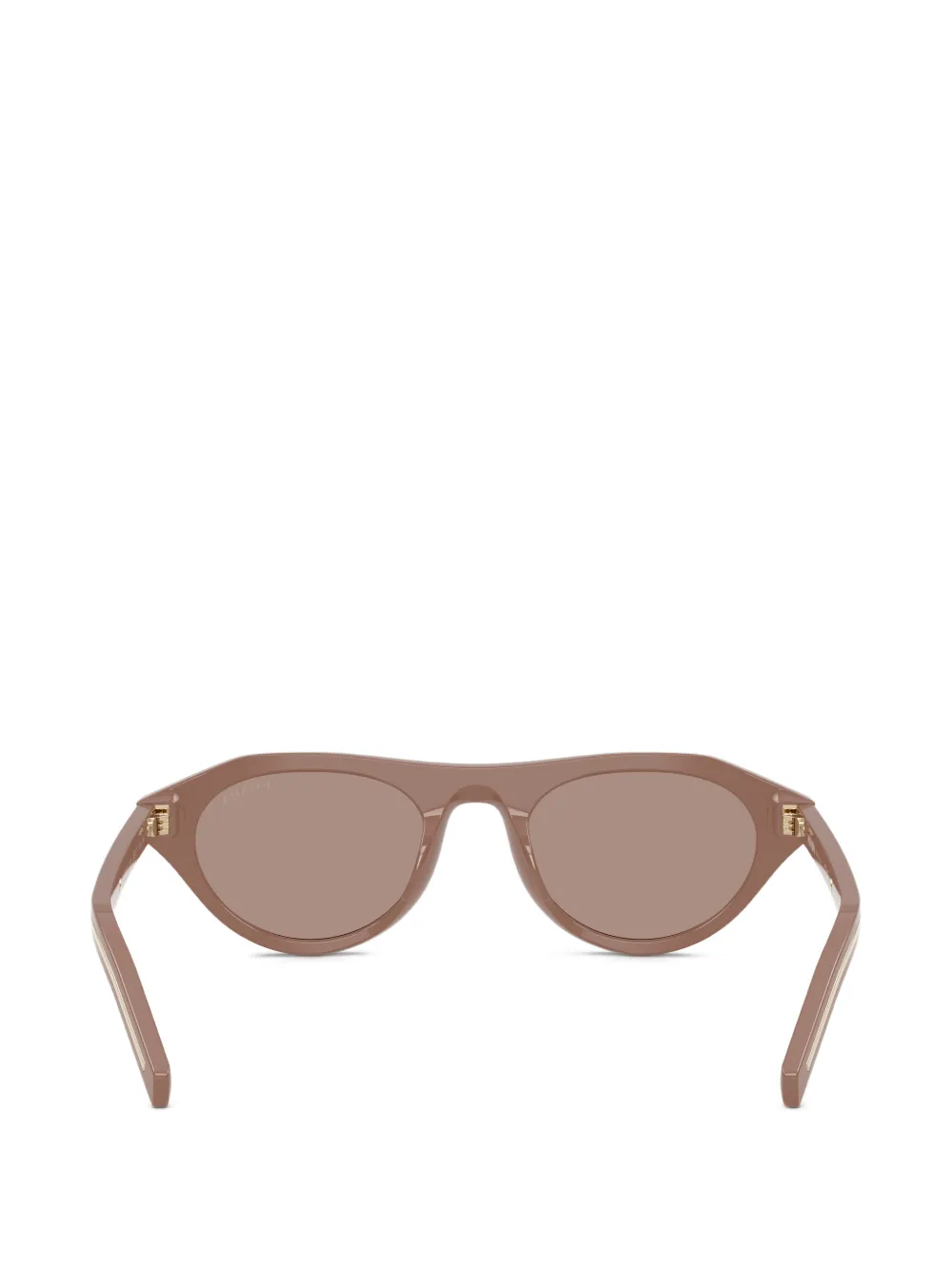 Prada Eyewear Zonnebril met rond montuur Beige