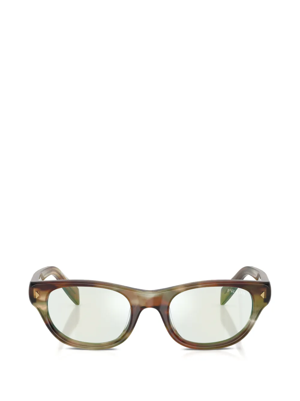 Prada Eyewear triangle-stud sunglasses - Marrone