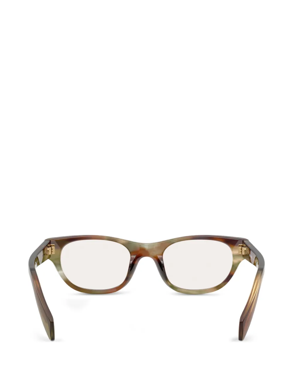 Prada Eyewear Zonnebril met driehoekig montuur Bruin
