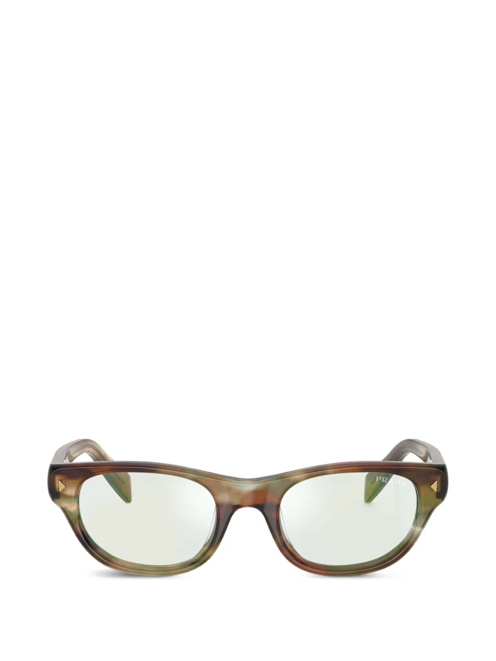 Prada Eyewear triangle-stud sunglasses - Marrone