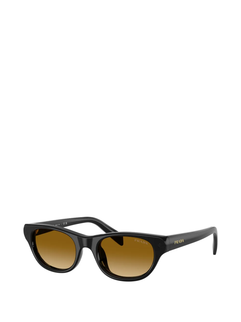 Prada Eyewear Browline zonnebril Zwart