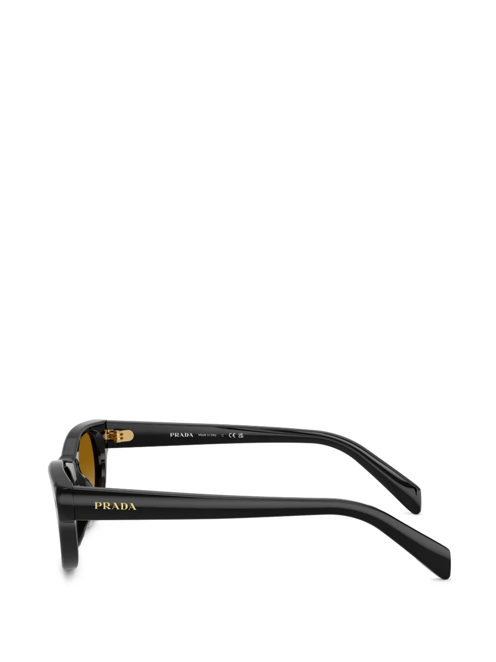 Prada Eyewear Browline zonnebril Zwart