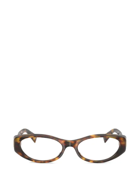Miu Miu Eyewear tortoiseshell oval-frame glasses
