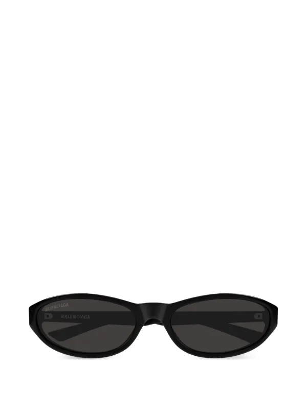 NEW BALENCIAGA BB0277S 001 SUNGLASSES UNISEX BLACK GREY OVAL EYEWEAR BALENCIAGA Balenciaga Eyewear oval-frame Sunglasses | Black | FARFETCH main image 3