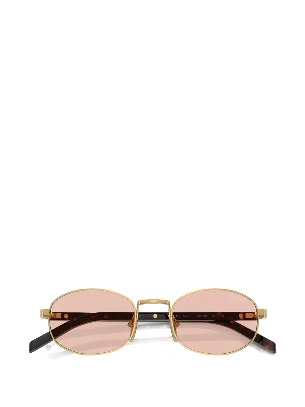 Prada Eyewear Zonnebril met ovalen montuur Goud