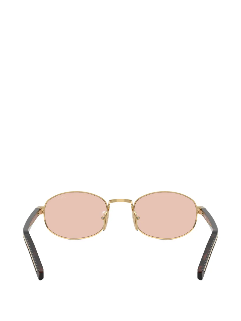 Prada Eyewear Zonnebril met ovalen montuur Goud